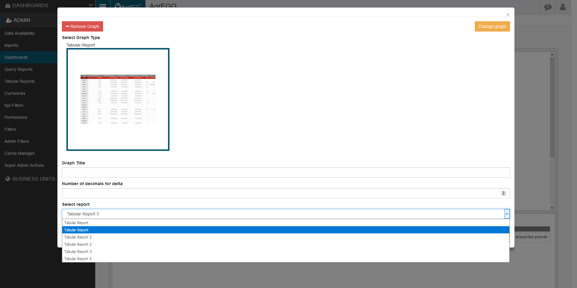 tabular reports examples